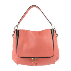 ANYA HINDMARCH Maxi Zip Satchel Shoulder Bag Leather Salmon Pink 2WAY Handbag